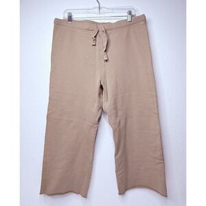 Frank & Eileen Tee Lab Catherine Favorite Wide Leg Crop Sweatpants Brown Size L